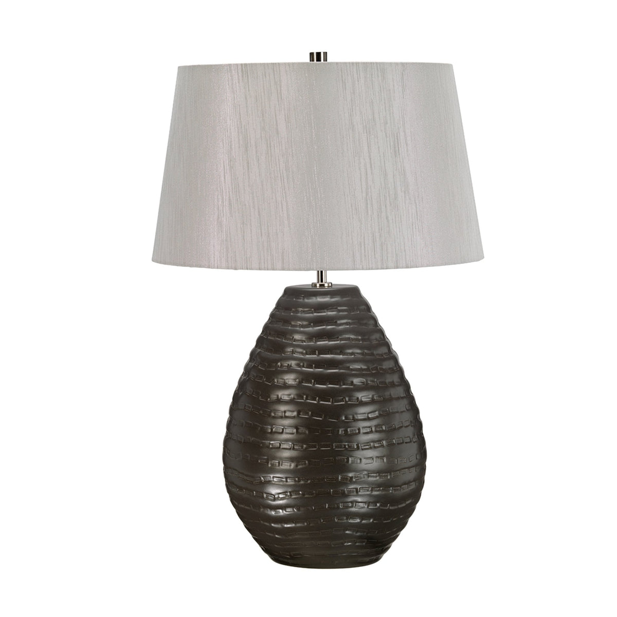 Brunswick Textured Ceramic Table Lamp in Graphite