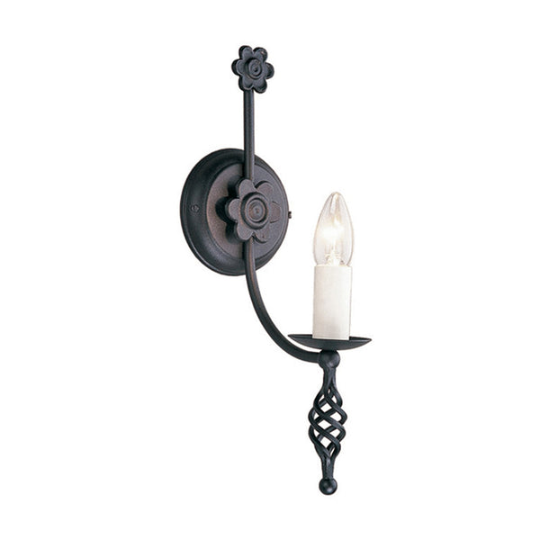 Belfery Hand Forged Single Wall Light in Black