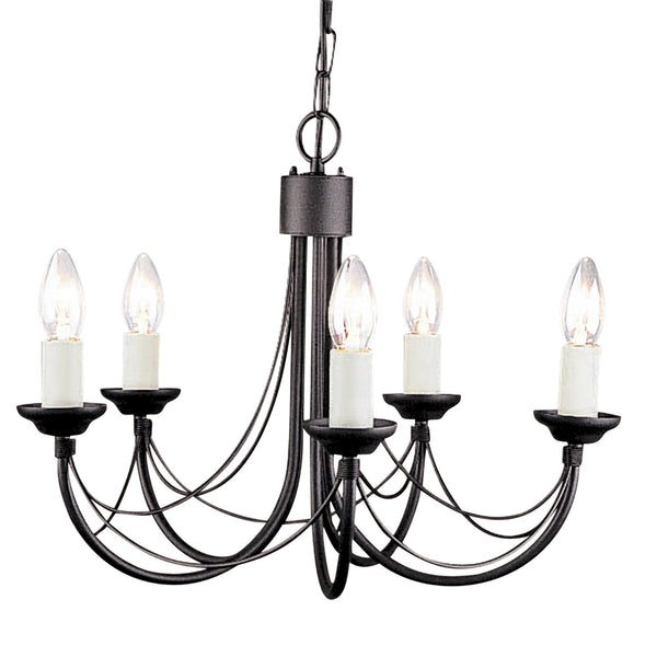 Carisbrooke Gothic 5 Light Duo-Mount Chandelier