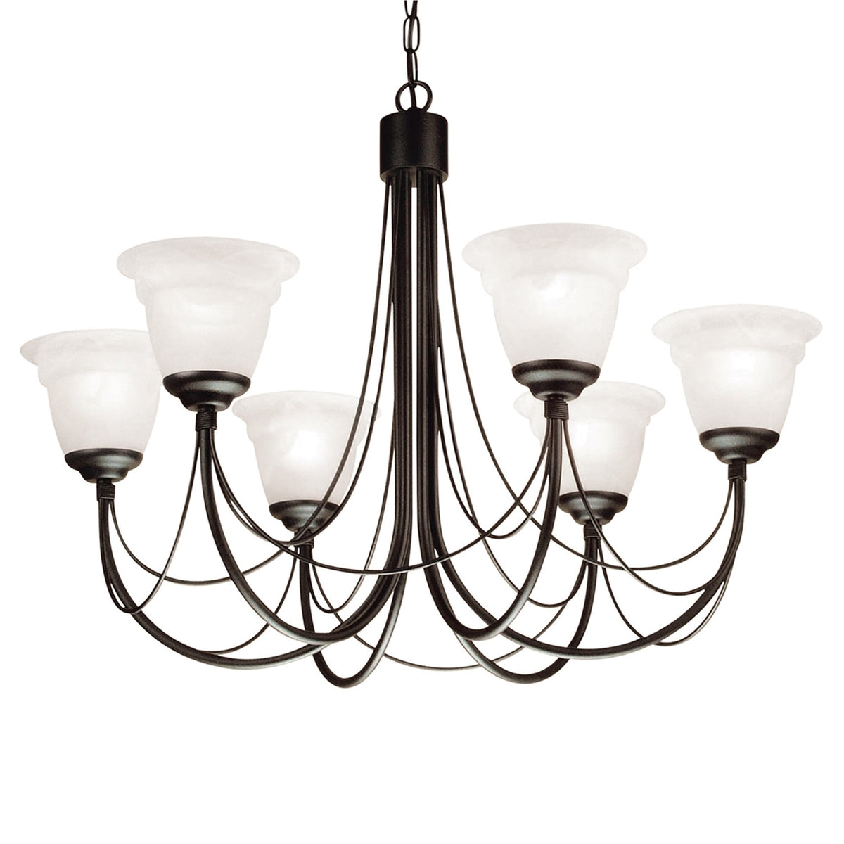 Carisbrooke Gothic 6 Light Duo-Mount Chandelier