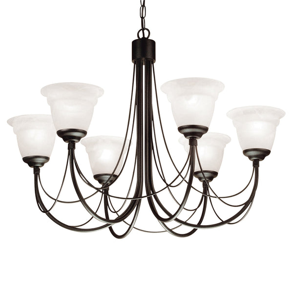 Carisbrooke Gothic 6 Light Duo-Mount Chandelier