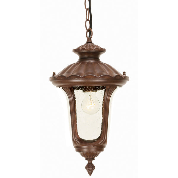 Chicago Small Chain Lantern in Rusty Bronze Patina