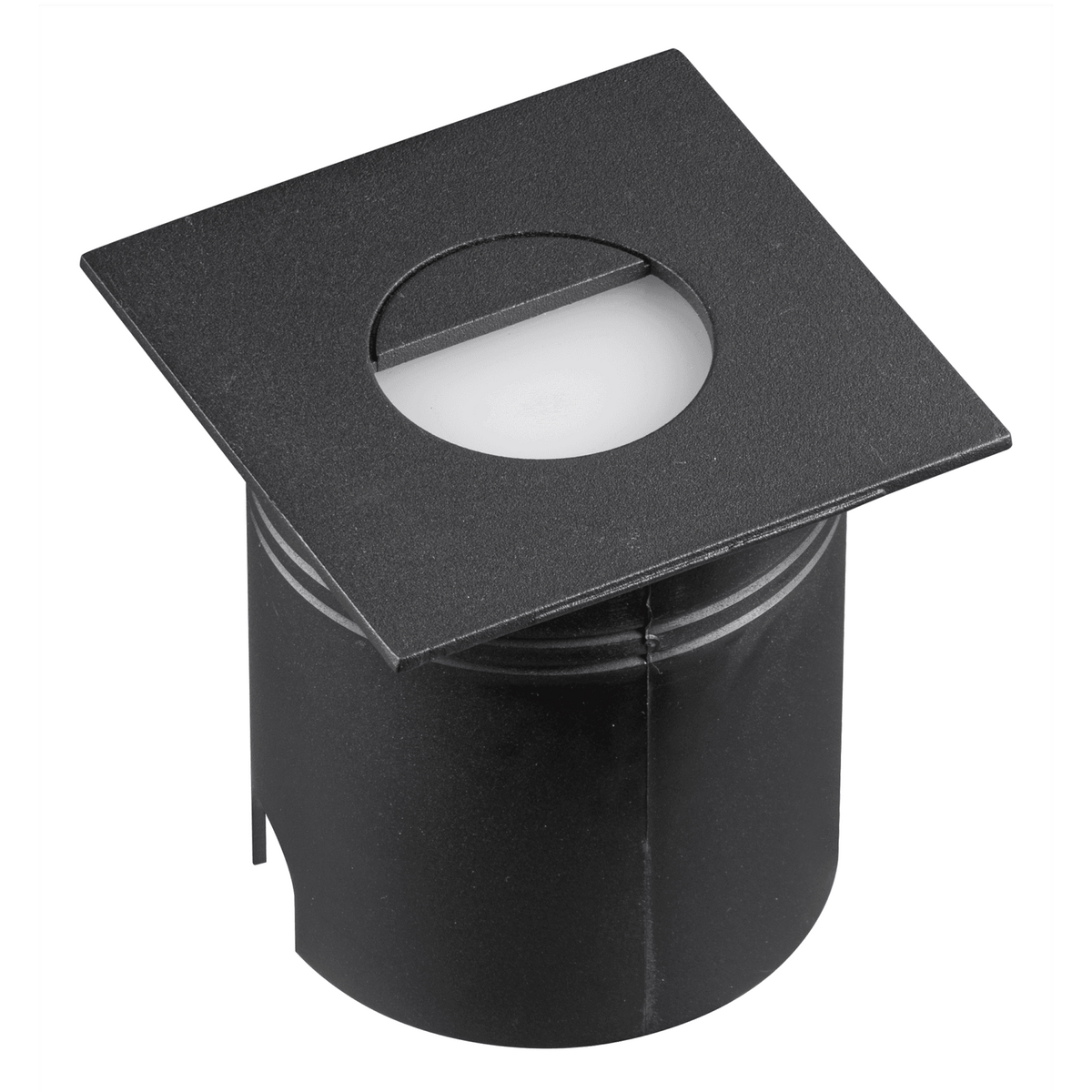 Aspen Square Eyelid Recessed LED IP65 Wall Light in Sand Black