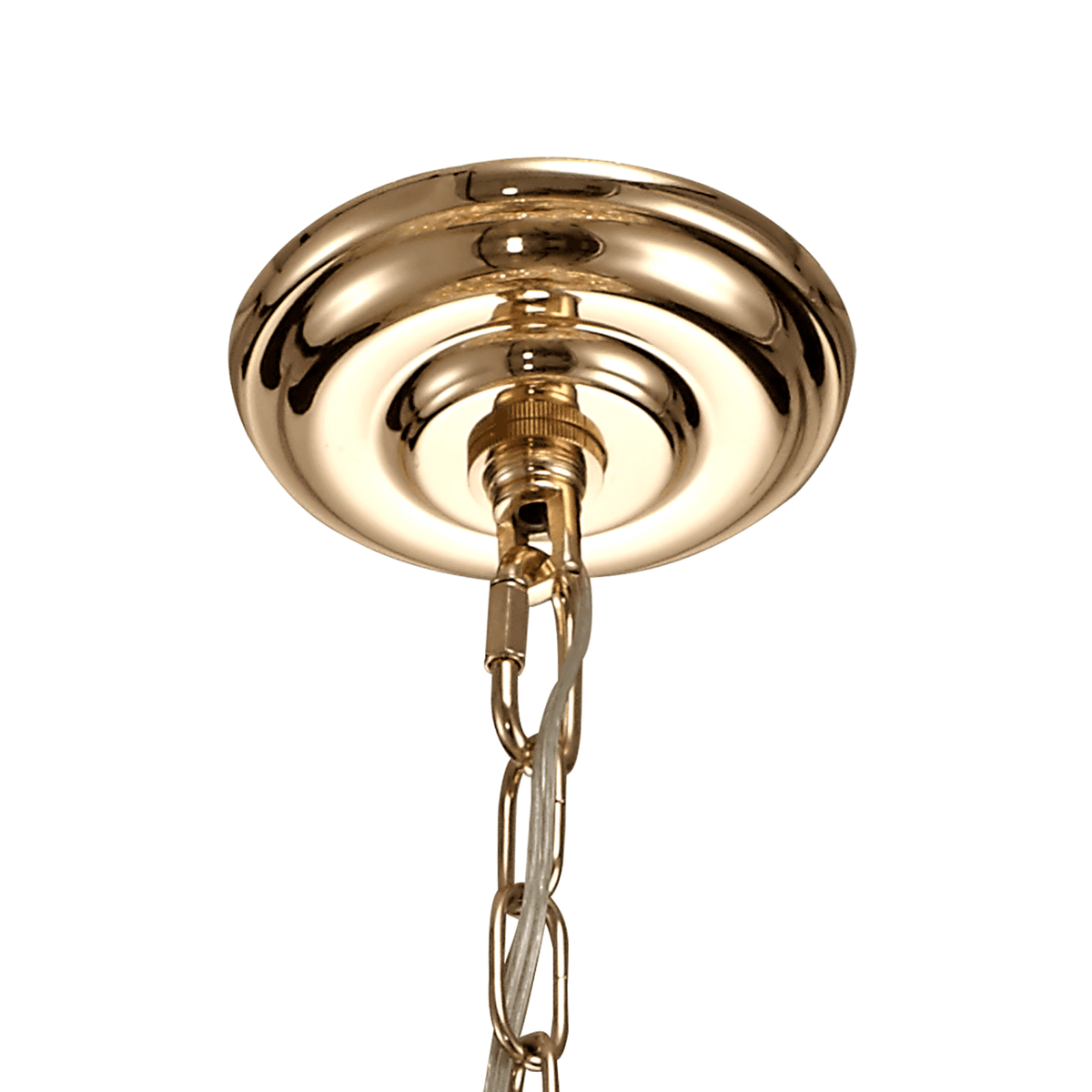 Coniston 6 Light Clear Crystal Pendant Light in French Gold