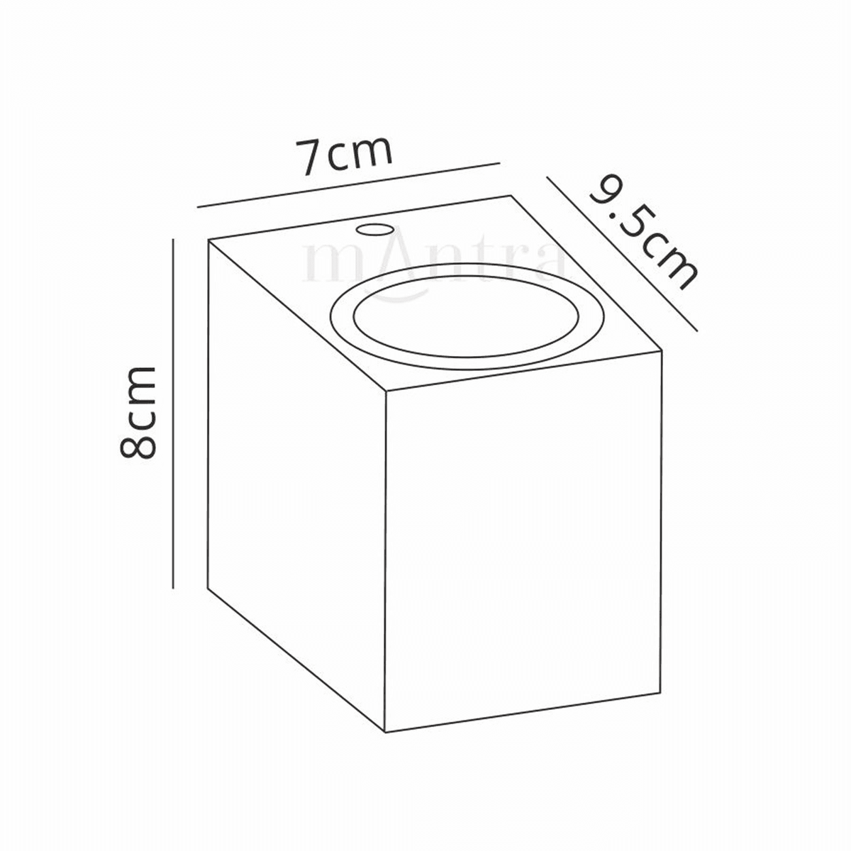 Kandanchu Square GU10 Outdoor Wall Light in Anthracite