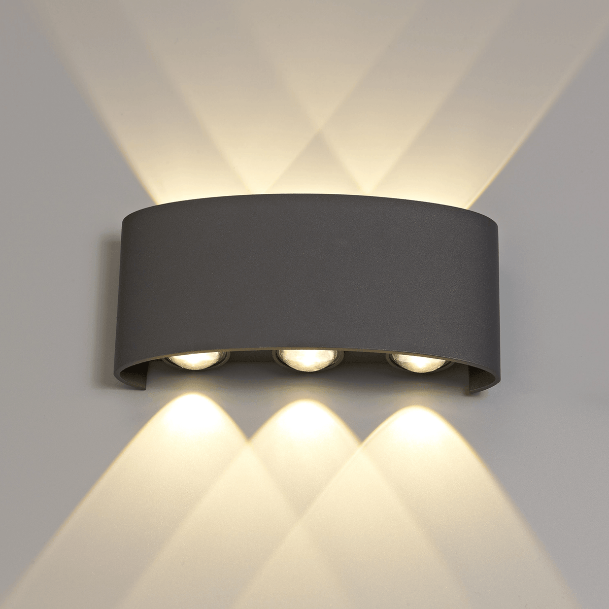 Leoni Up and Down LED Outdoor Wall Light in Anthracite