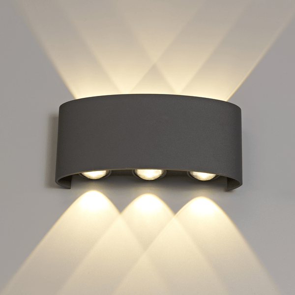 Leoni Up and Down LED Outdoor Wall Light in Anthracite