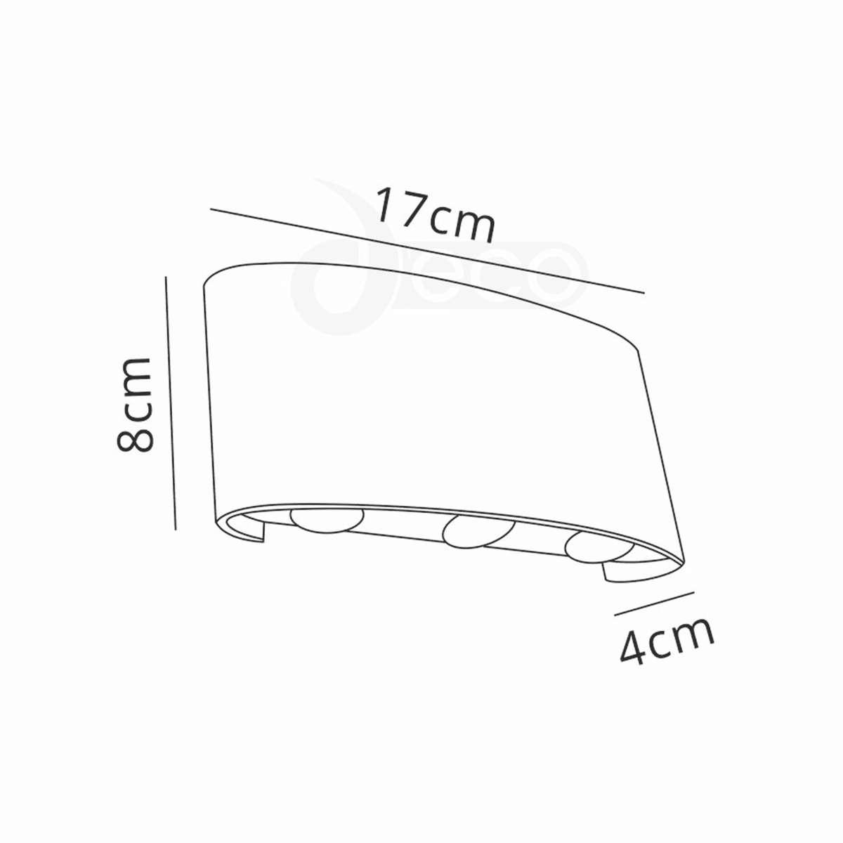 Leoni Up and Down LED Outdoor Wall Light in Anthracite