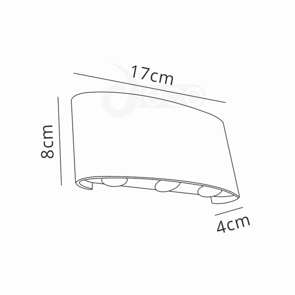 Leoni Up and Down LED Outdoor Wall Light in Anthracite