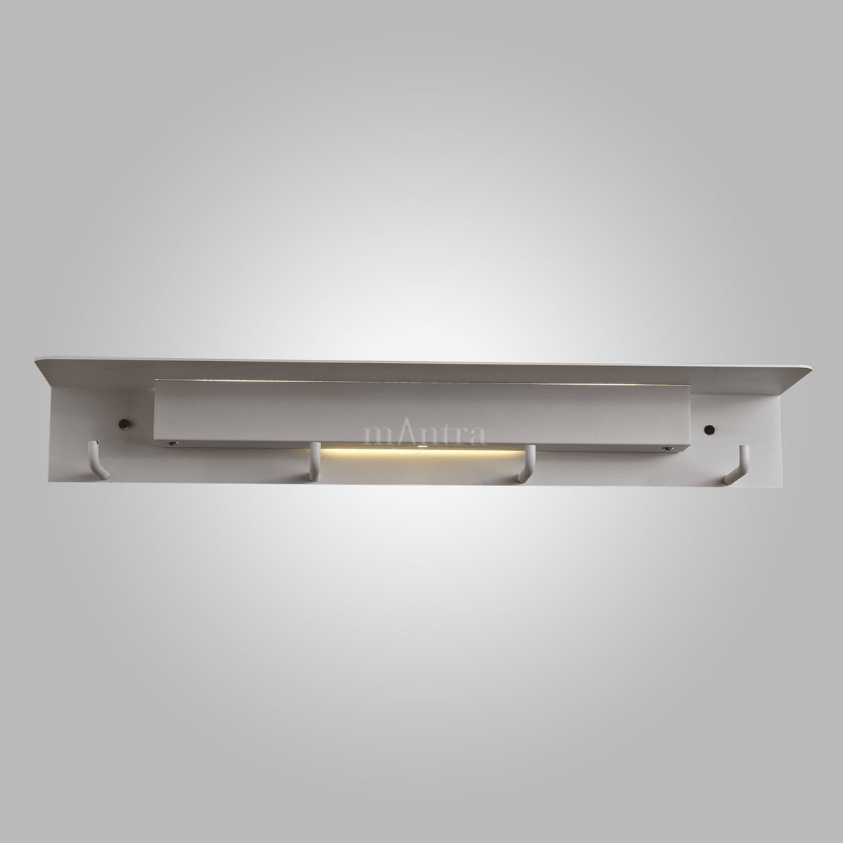Fuerteventura LED Wall Light with Coat Hooks in White