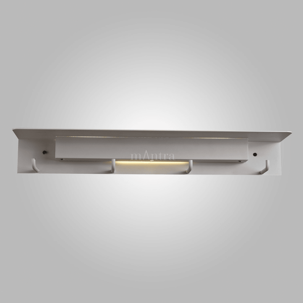 Fuerteventura LED Wall Light with Coat Hooks in White