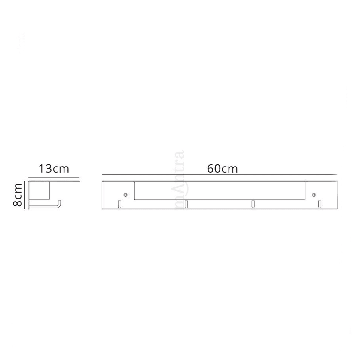 Fuerteventura LED Wall Light with Coat Hooks in White