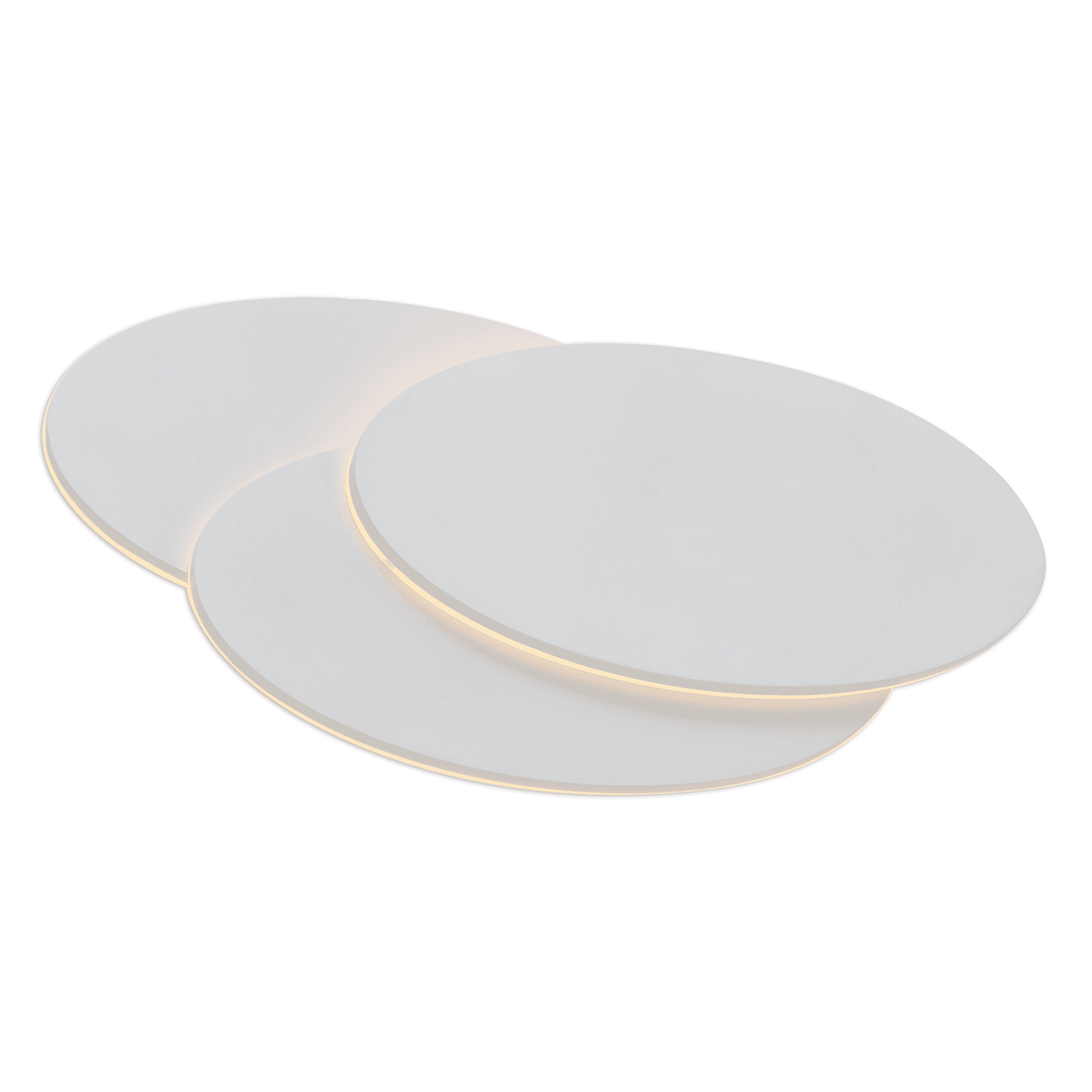 Kiania LED Oval Layered Wall Light in Sand White