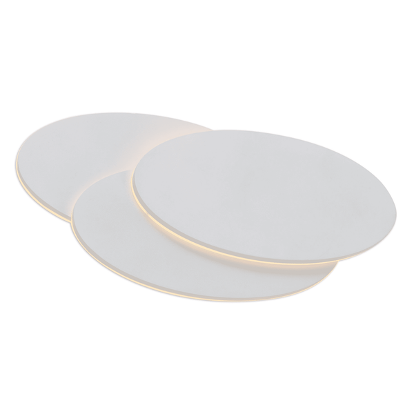 Kiania LED Oval Layered Wall Light in Sand White