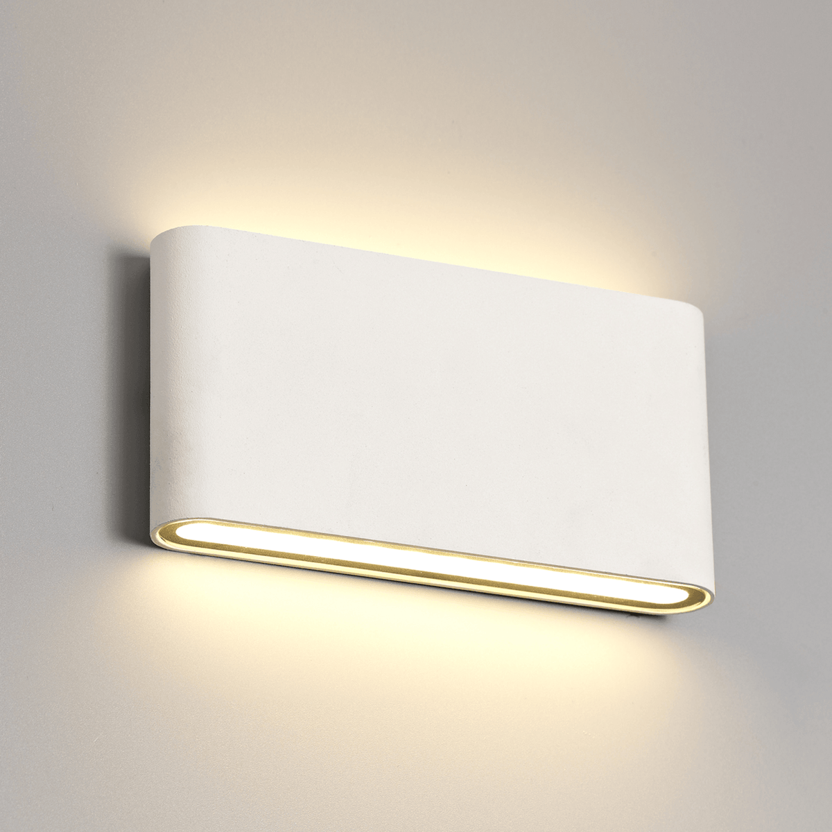 Contour Up and Down Large LED Wall Light in Sand White