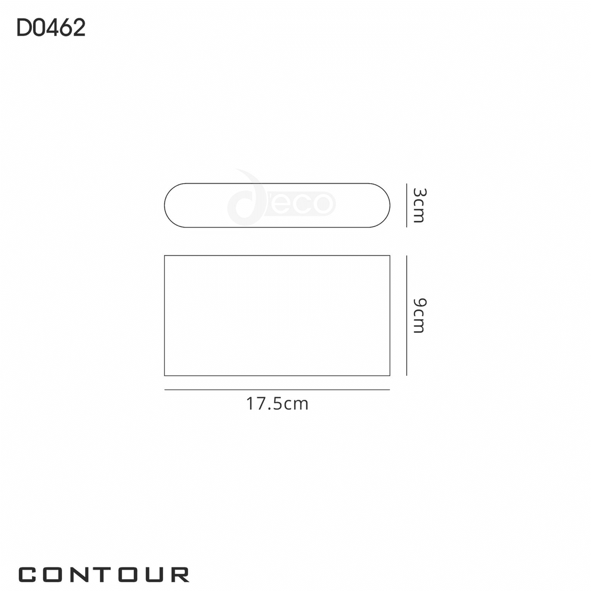 Contour Up and Down Large LED Wall Light in Sand White
