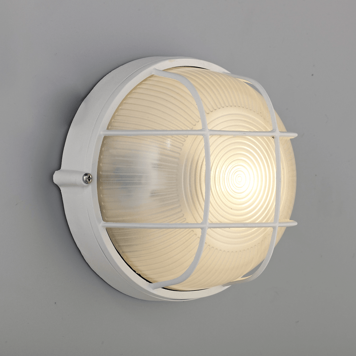 Avon Outdoor Wall or Ceiling Bulk Head Light in White
