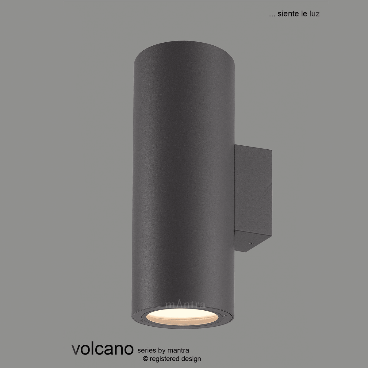 Volcano Up and Down Outdoor Wall Light in Graphite