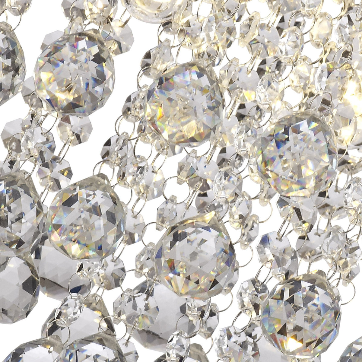 Allercomble IP44 Bathroom Ceiling Light in Polished Chrome & Crystal