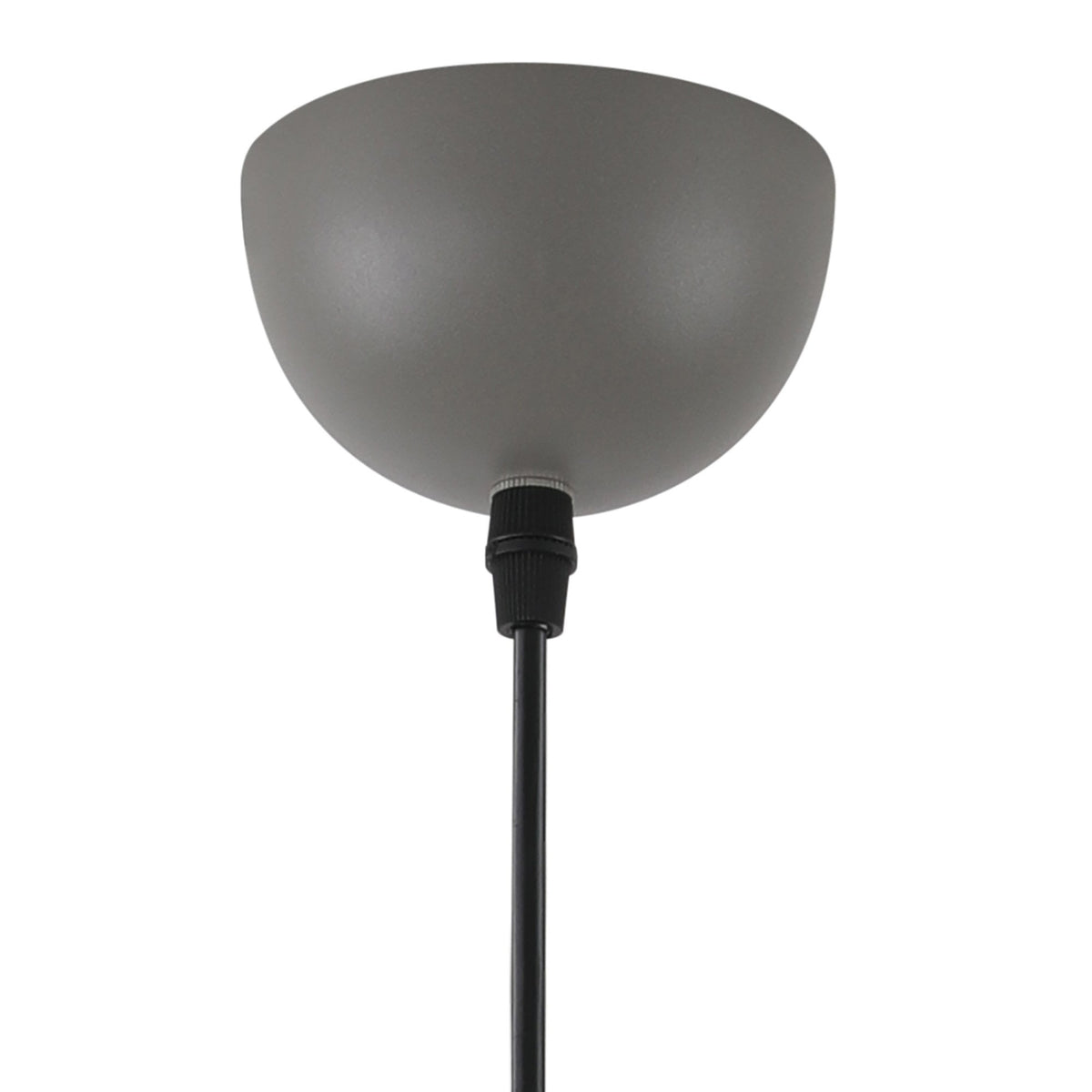 Bampton Dome Pendant in Textured Grey & Satin Nickel