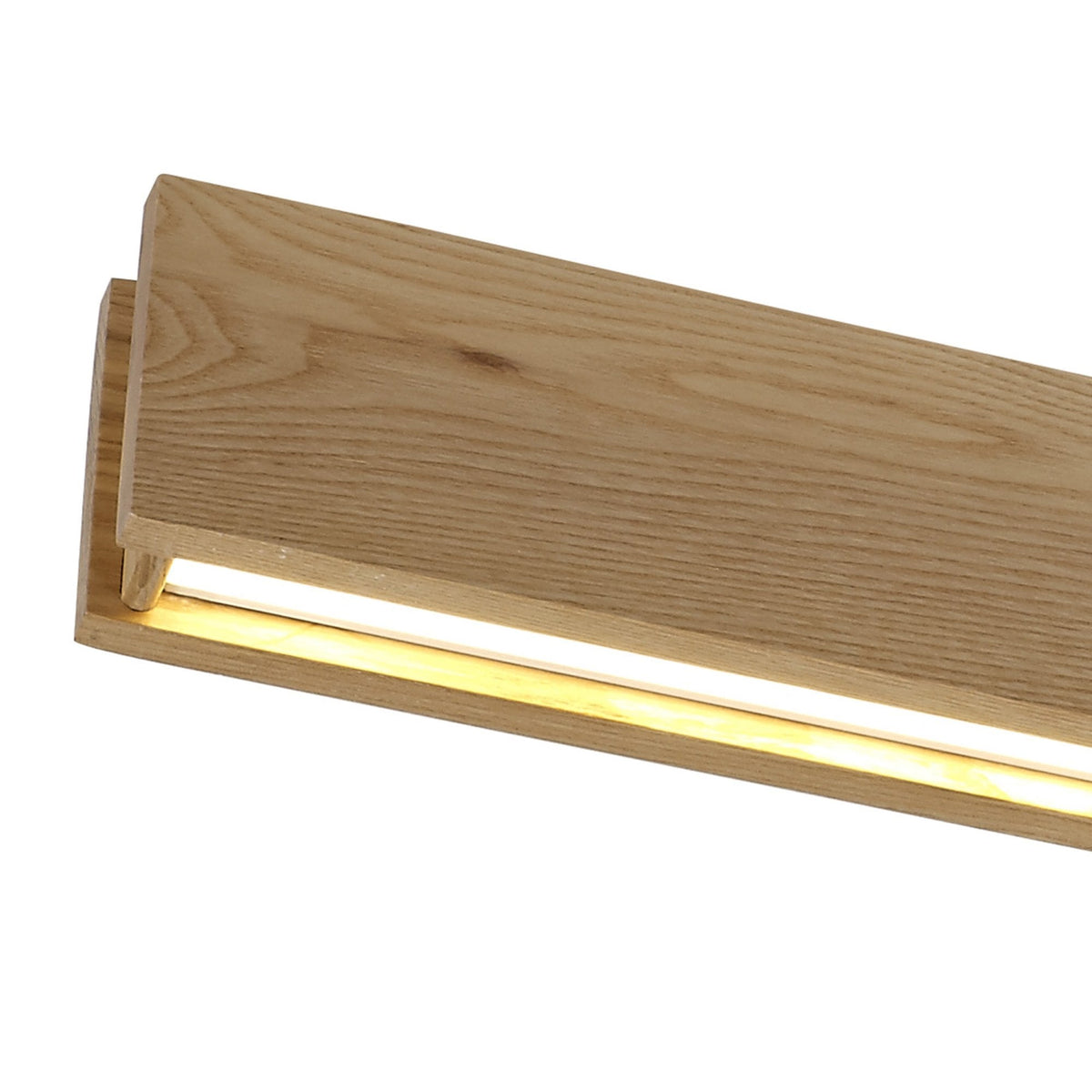 Rushford 2 x 18W LED Ceiling Light in Medium Oak Finish
