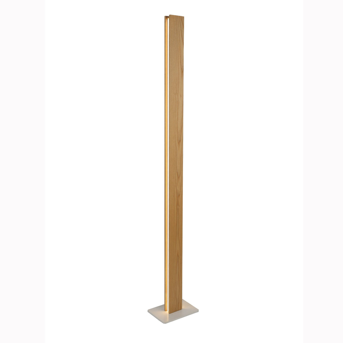 Rushford 2 x 18W LED Floor Lamp in Medium Oak Finish