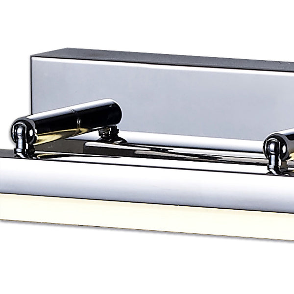 Harpford IP44 Small Adjustable LED Wall Light in Polished Chrome