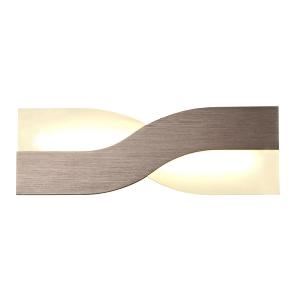 Instow 8W LED Wall Light in Brushed Brown with Frosted Glass
