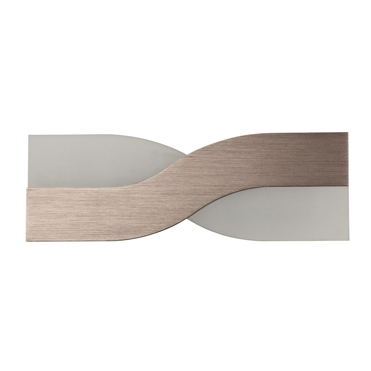 Instow 8W LED Wall Light in Brushed Brown with Frosted Glass
