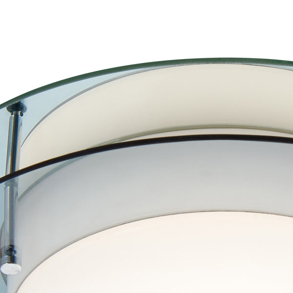 Kellaton IP44 LED Ceiling Light with Smoked Ring