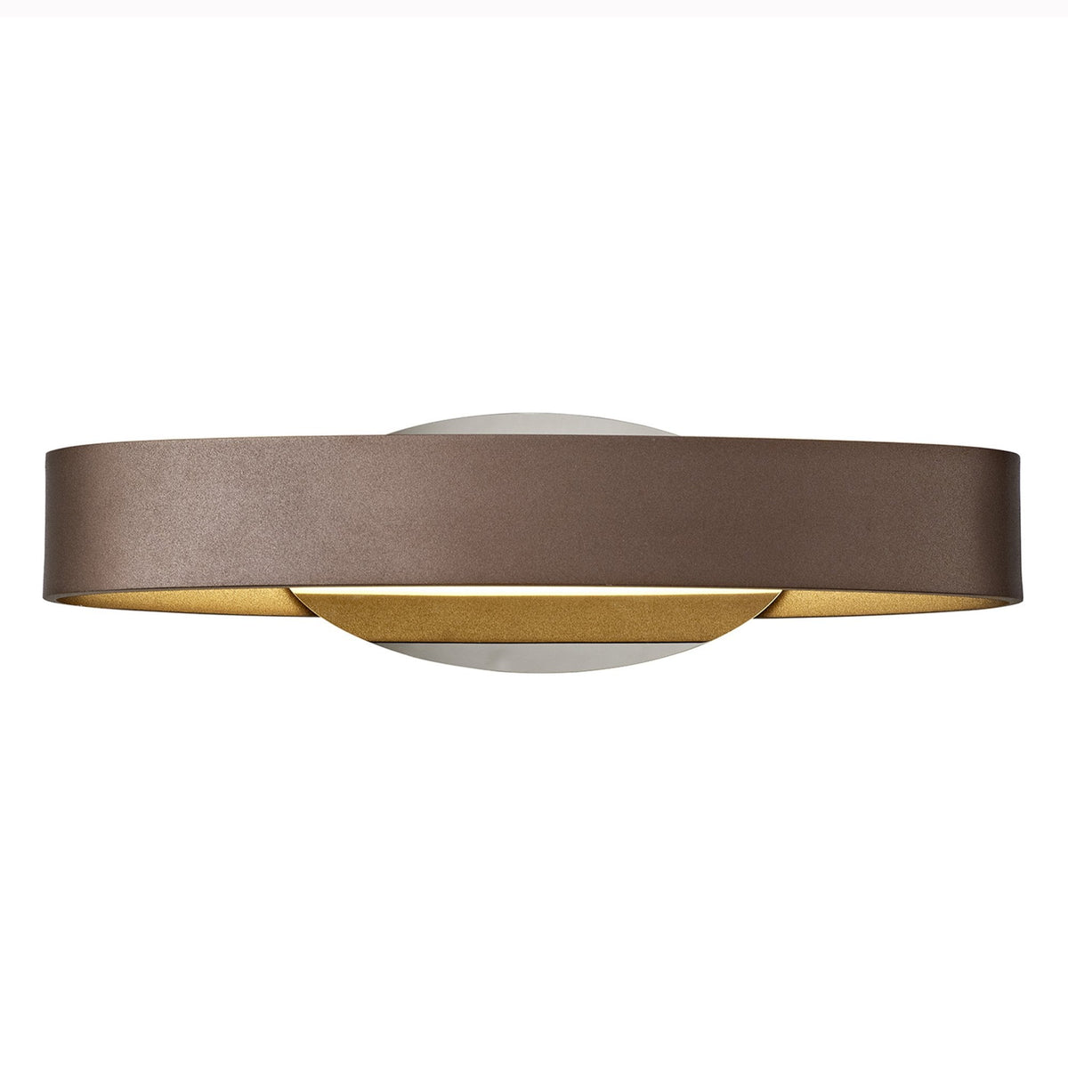 Lapford 6W LED Wall Light in Satin Brown in Polished Chrome