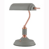 Modbury Bankers Table Lamp Toggle Switched in Textured Grey & Copper