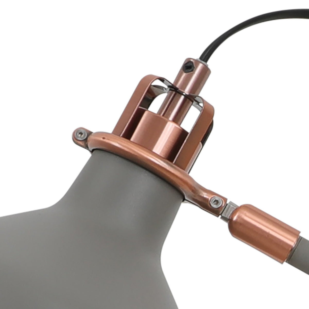 Modbury Adjustable Table Lamp in Textured Grey & Copper