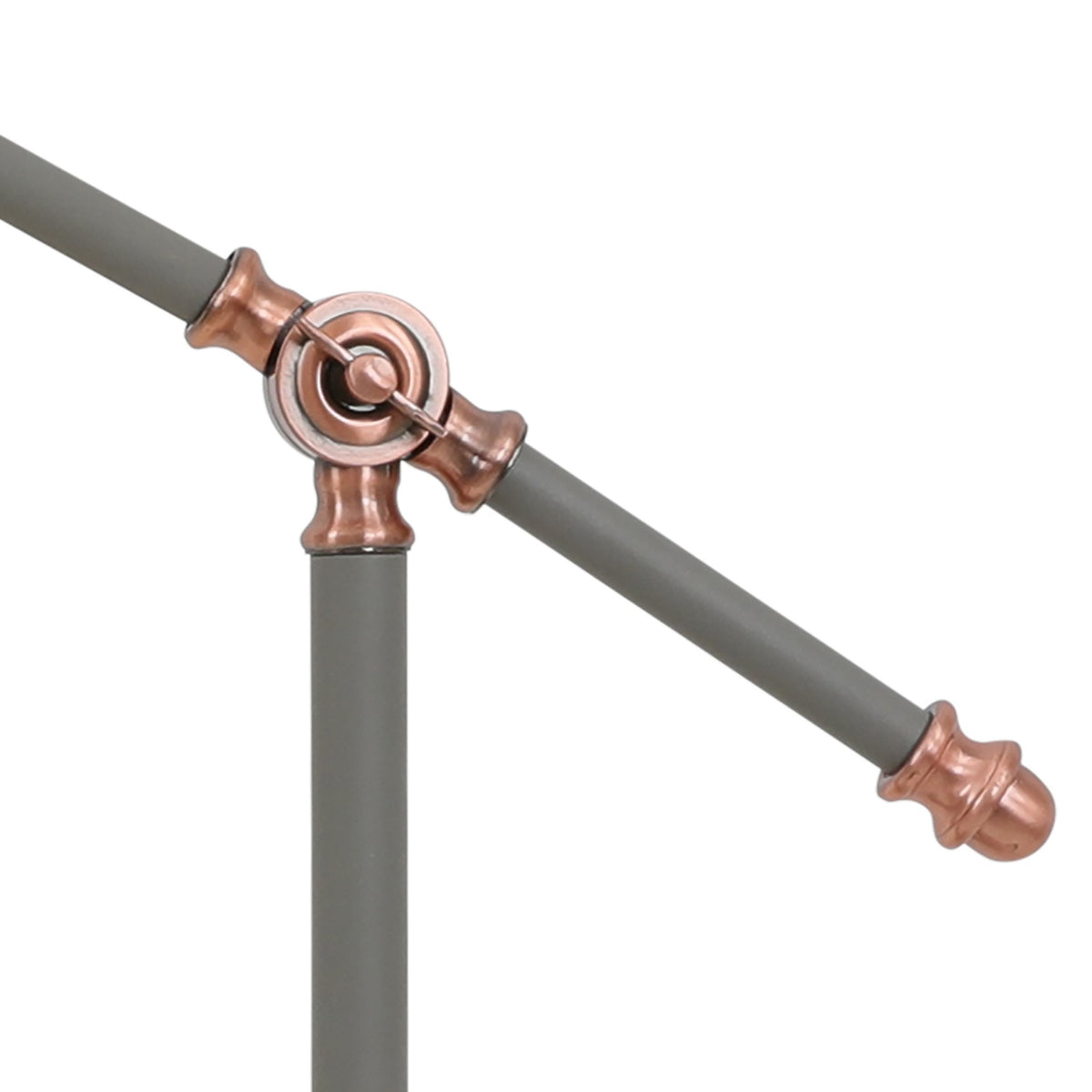 Modbury Adjustable Table Lamp in Textured Grey & Copper