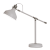 Modbury Adjustable Table Lamp in Textured White & Satin Nickel