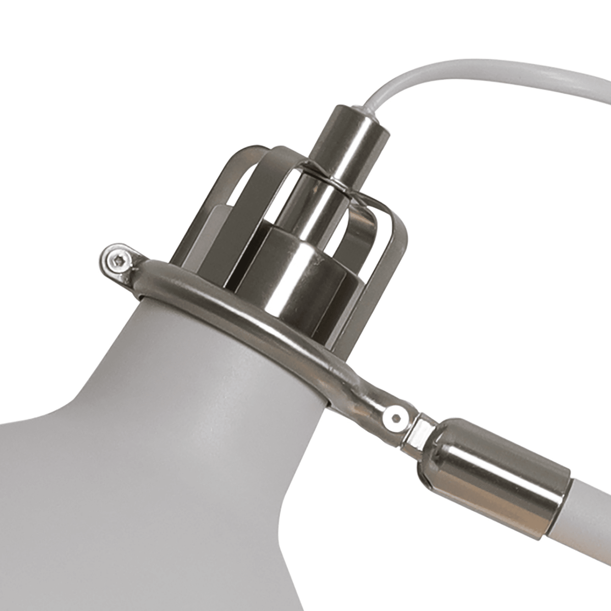Modbury Adjustable Table Lamp in Textured White & Satin Nickel