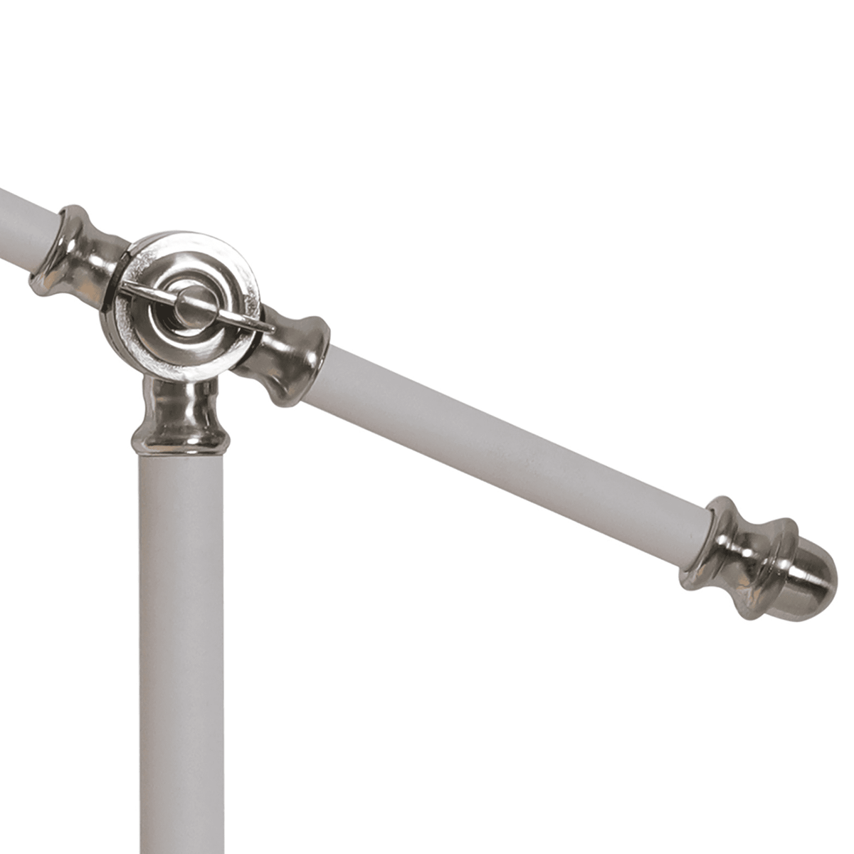 Modbury Adjustable Table Lamp in Textured White & Satin Nickel