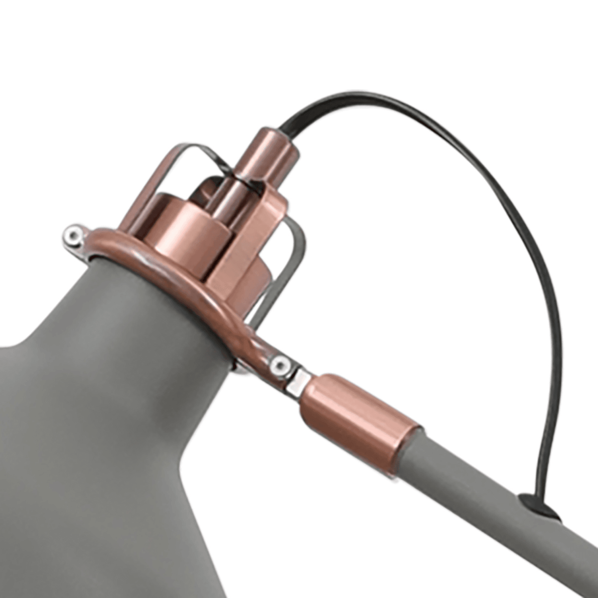 Modbury Adjustable Floor Lamp in Textured Grey & Copper