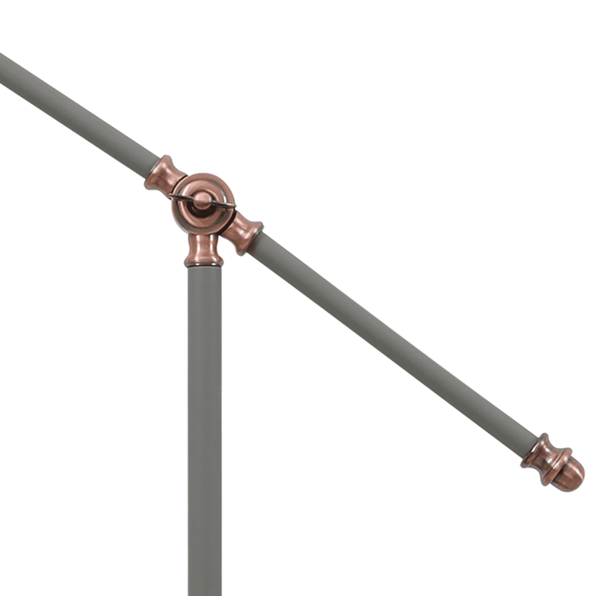 Modbury Adjustable Floor Lamp in Textured Grey & Copper