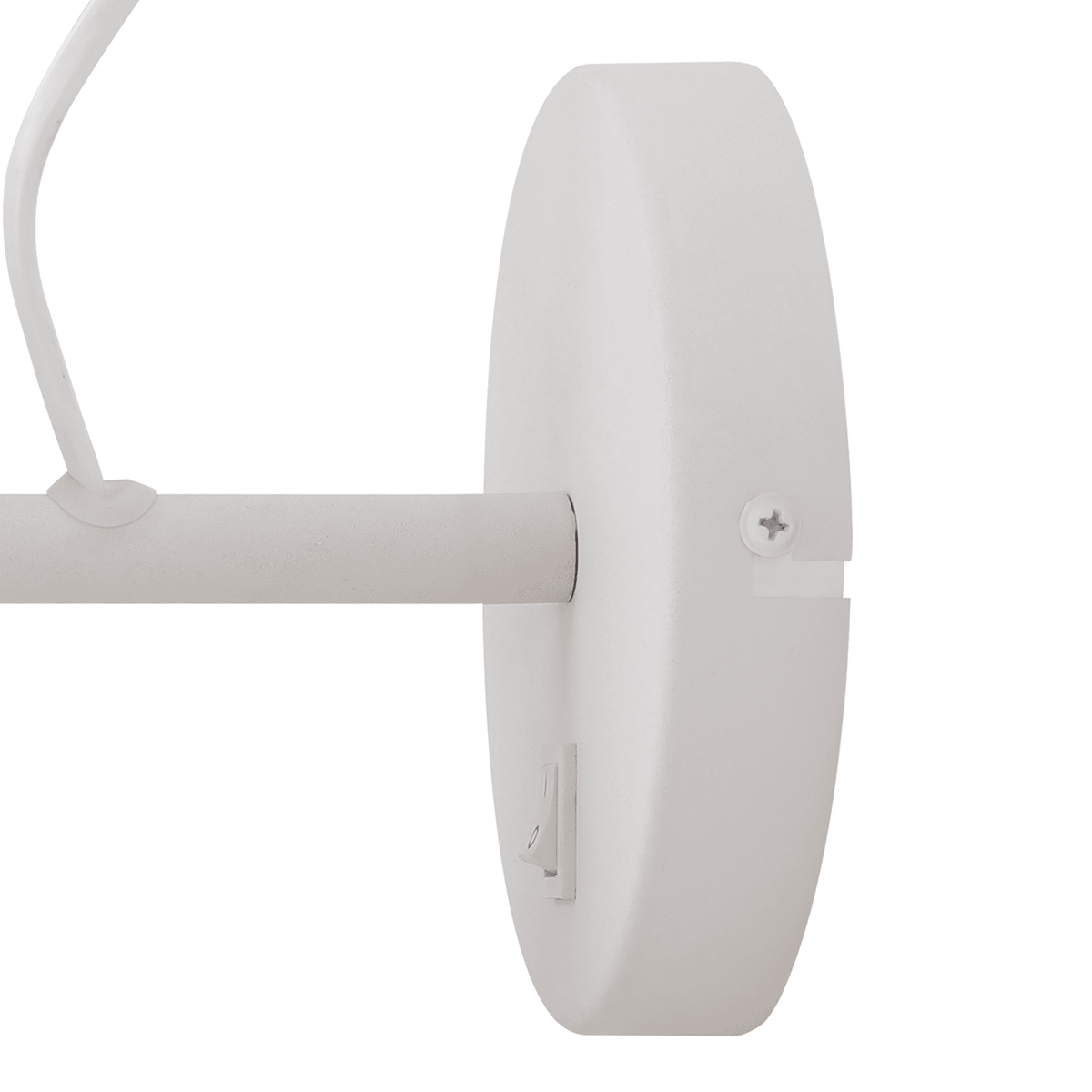 Modbury Switched Adjustable Wall Light in Textured White & Satin Nickel