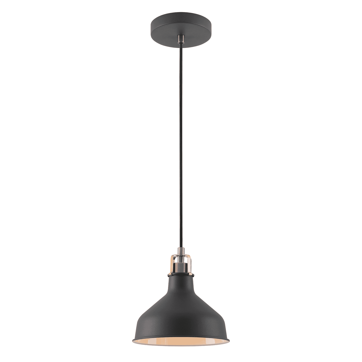 Modbury 190mm Pendant Light in Textured Graphite and Copper
