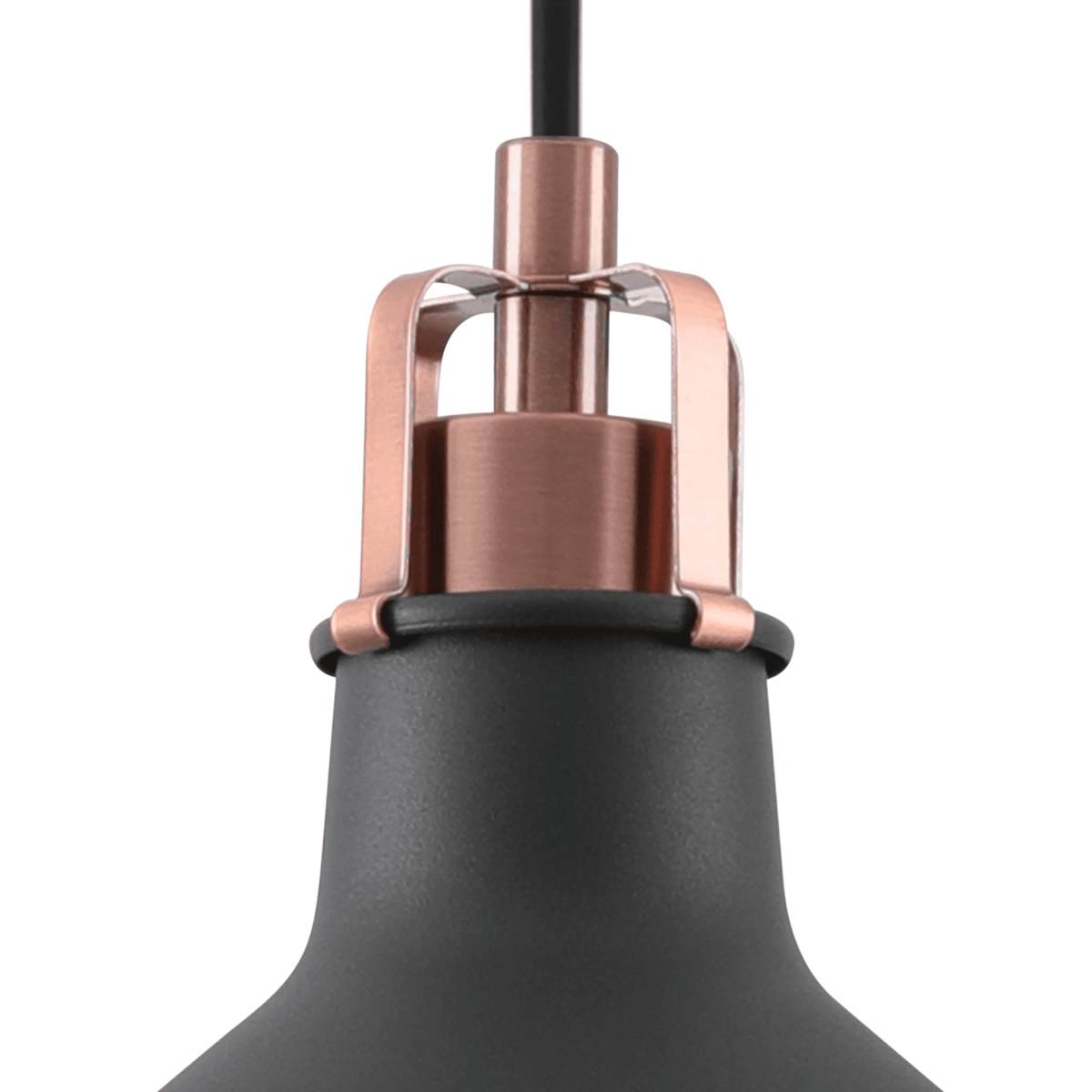 Modbury 190mm Pendant Light in Textured Graphite and Copper