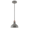 Modbury 190mm Pendant Light in Textured Grey and Copper