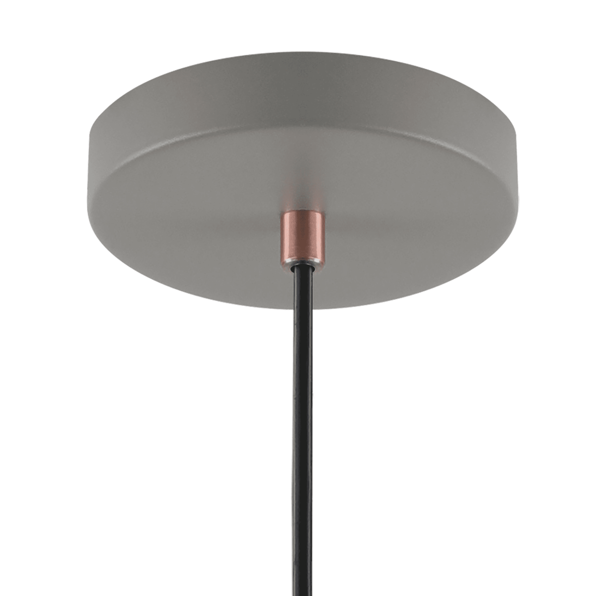 Modbury 190mm Pendant Light in Textured Grey and Copper