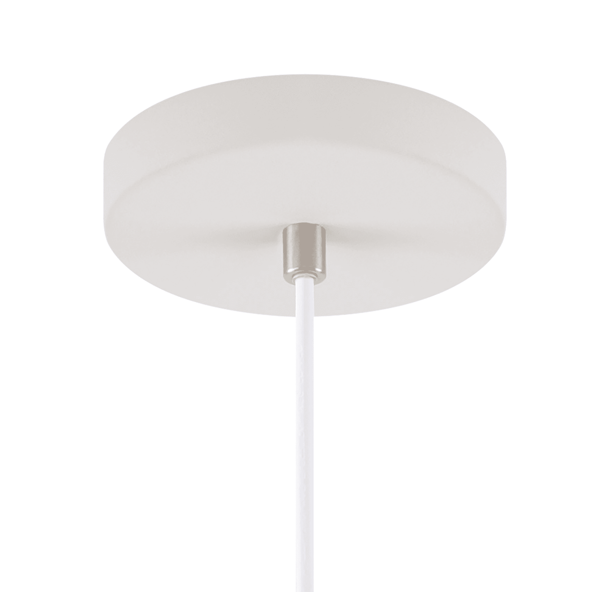 Modbury 190mm Pendant Light in Textured White and Satin Nickel