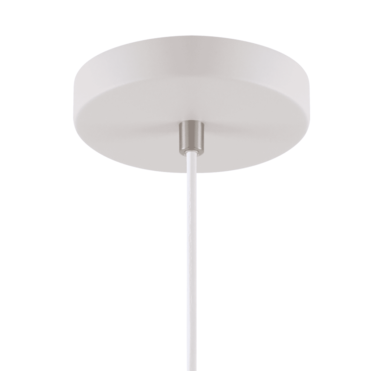 Modbury 300mm Pendant Light in Textured White and Satin Nickel
