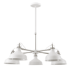 Modbury Telescopic 5 Light Pendant in Textured White & Satin Nickel