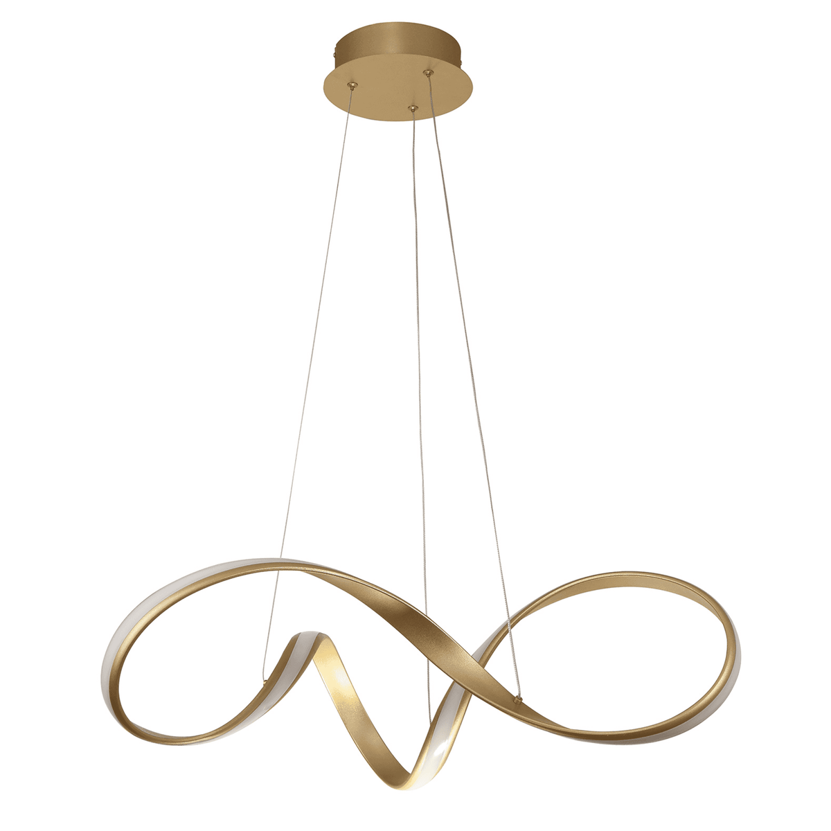 Beaford Medium 39W LED Pendant in Sand Gold