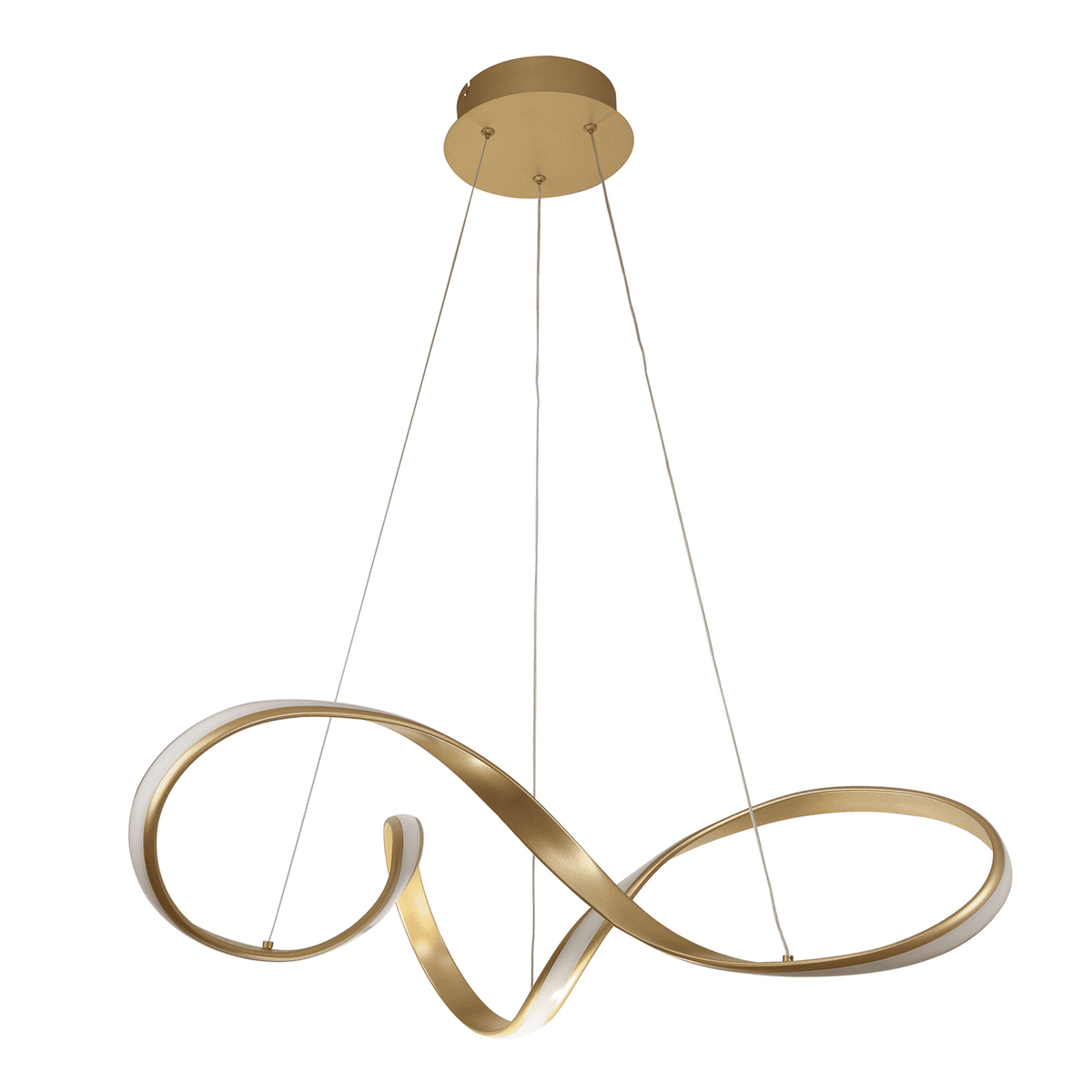 Beaford Large 42W LED Pendant in Sand Gold