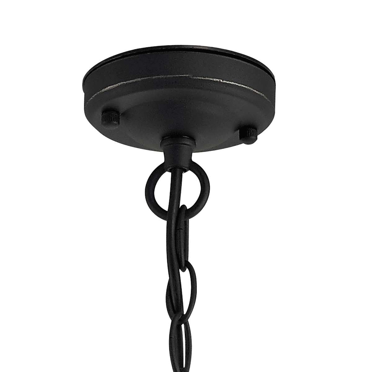 Sandford Black & Gold IP54 Exterior Pendant with Seeded Clear Glass